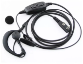 Гарнитура с заушиной двухканальная для раций kenwood/baofeng